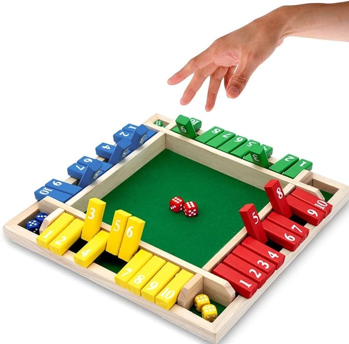 Houten Rekenspel met Dobbelstenen – Educatief Spel