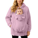 Draagjas 2-in-1 voor mama en baby – zachte fleece, capuchon, rits, zakken | babywearing hoodie