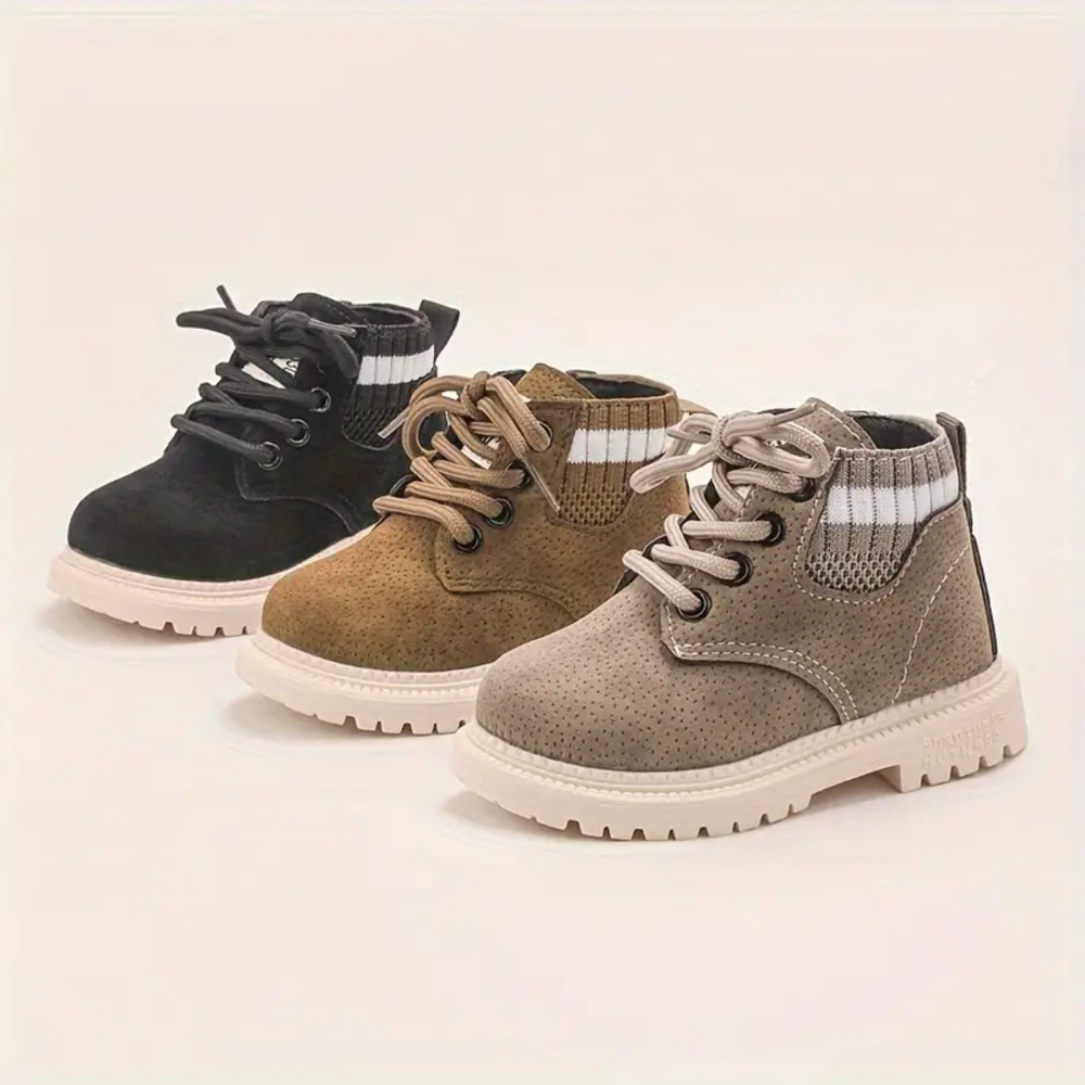 Comfy Timber Sneakers Jongens – Warme Winterlaarzen met Anti-Slip Zool en Stevige Veters voor Buitenspelen & School