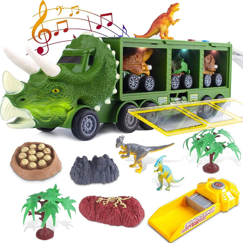 Dinosaurus Transport Truck voor Kinderen – Licht, Geluid en Opbergruimte in Eén Speelset