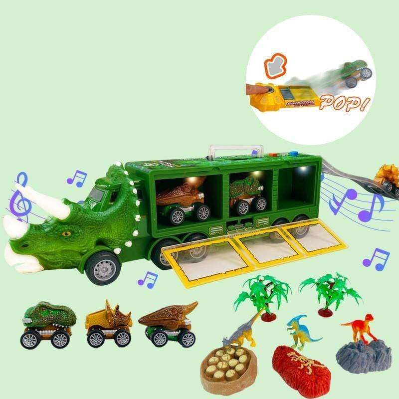 Dinosaurus Transport Truck voor Kinderen – Licht, Geluid en Opbergruimte in Eén Speelset