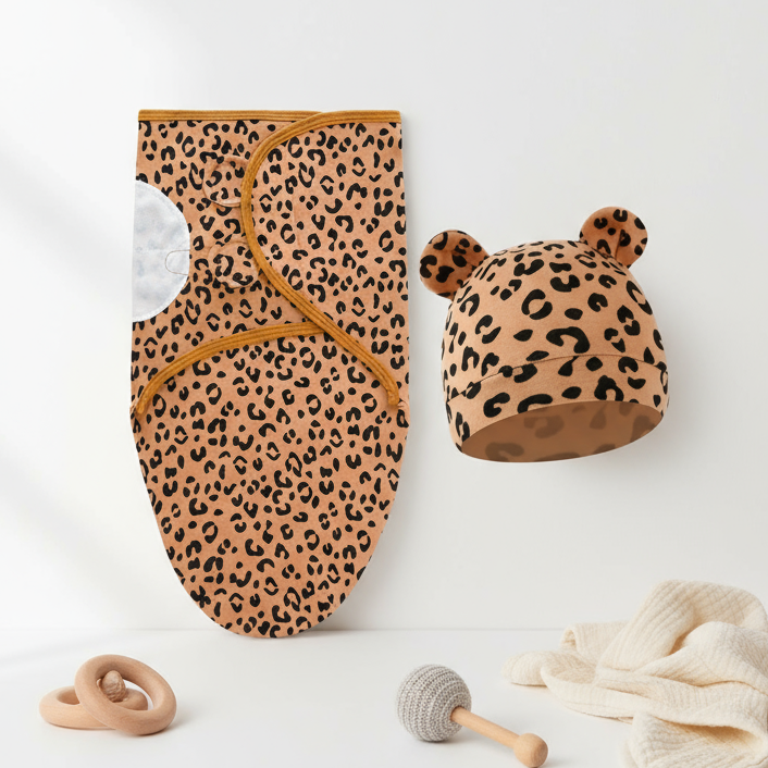 CalmiNest Baby Cocoon Swaddle – Ademend Katoenen Inbakerdeken voor Pasgeborenen – Warm & Veilig Slapen