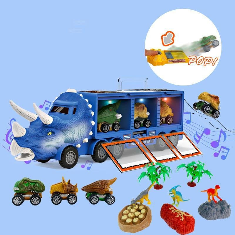 Dinosaurus Transport Truck voor Kinderen – Licht, Geluid en Opbergruimte in Eén Speelset