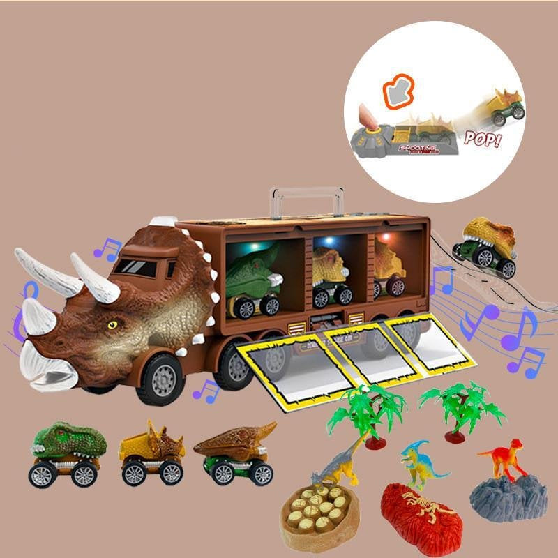 Dinosaurus Transport Truck voor Kinderen – Licht, Geluid en Opbergruimte in Eén Speelset