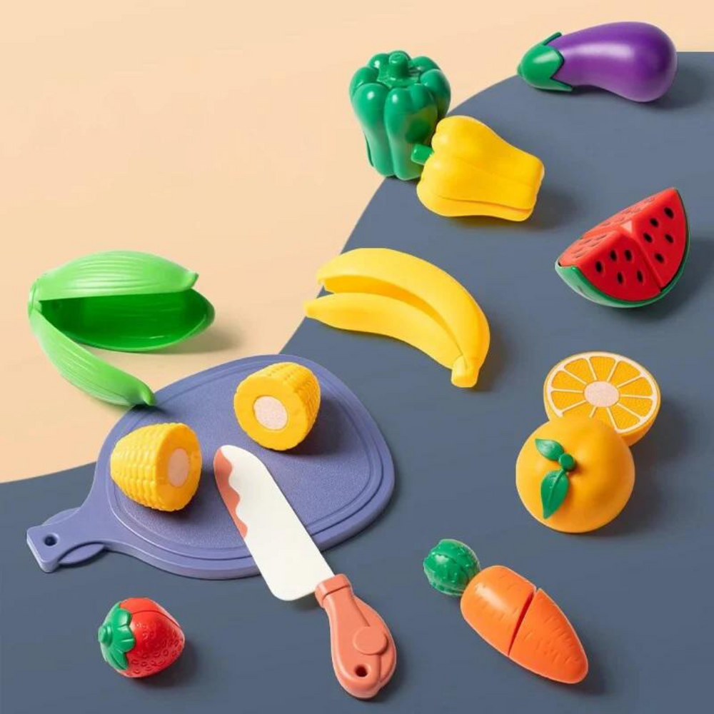 Montessori Houten Fruitsnijset – Educatief Speelgoed
