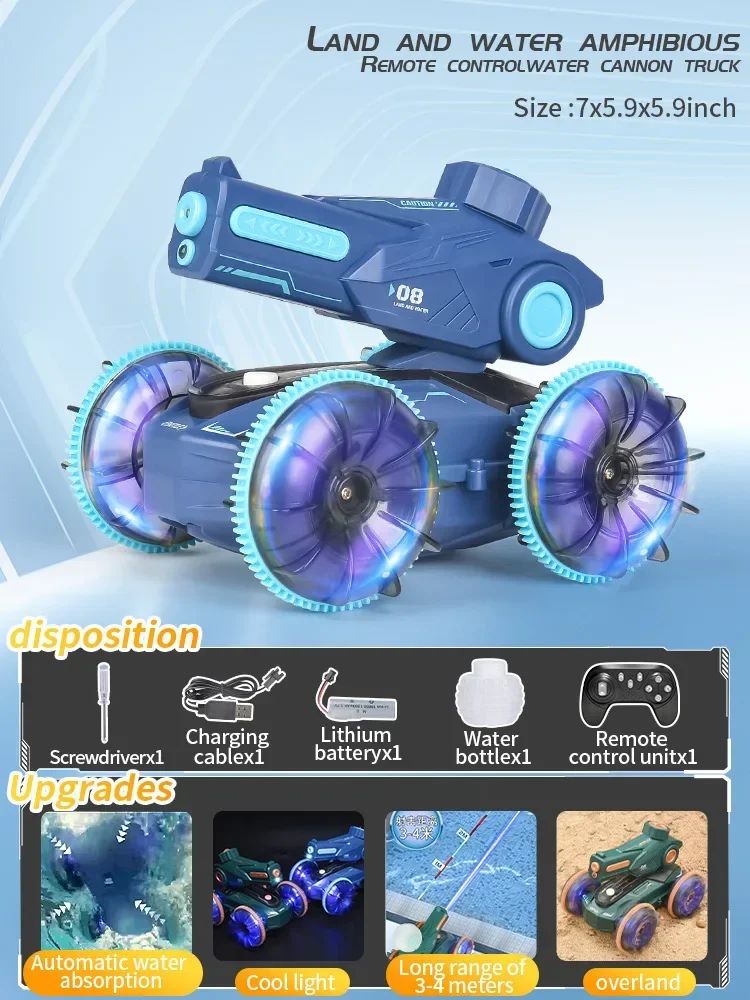 RC Amfibie Auto – Bestuurbare Water- en Landauto voor Kinderen