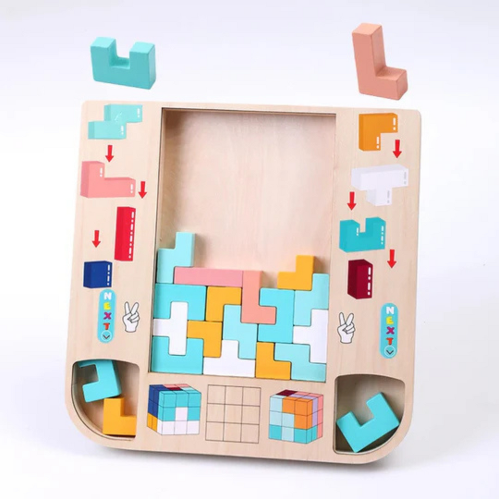 Houten Puzzelbord Kind – Blokken Puzzel & Denkspel (3+)