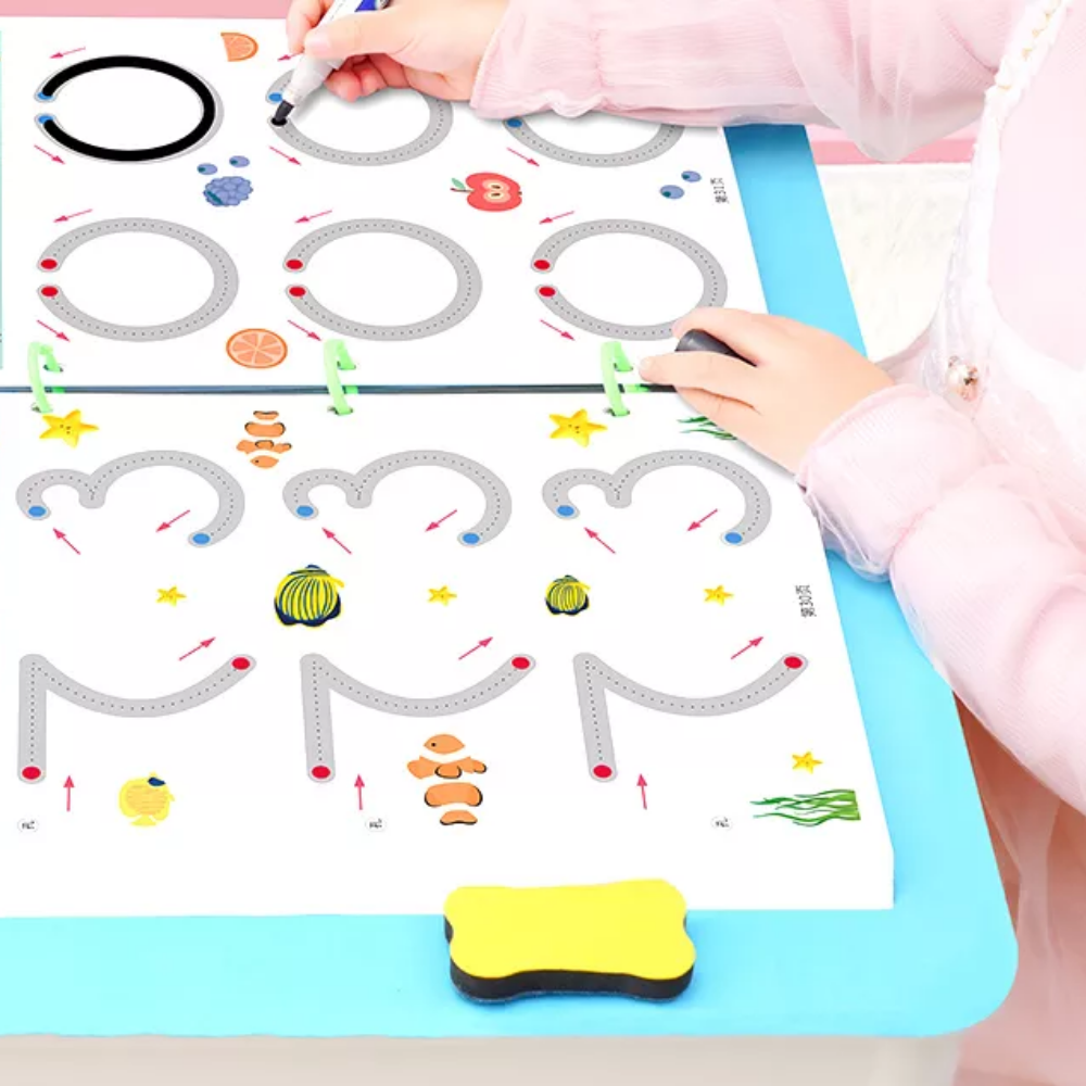 SkillSprout Learning Workbook – Tracing & Rekenspelletjes voor Peuters en Kleuters