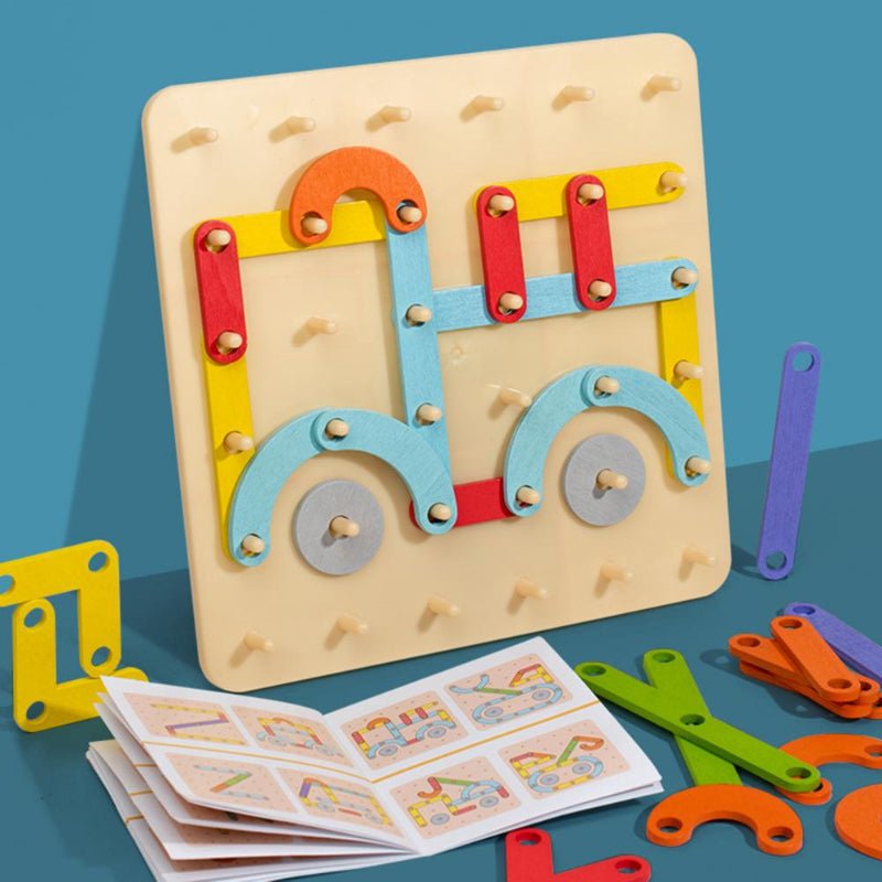 BrainShapes Builder – Educatieve Houten Puzzel voor Kinderen | Creatief & Leerzaam Spel
