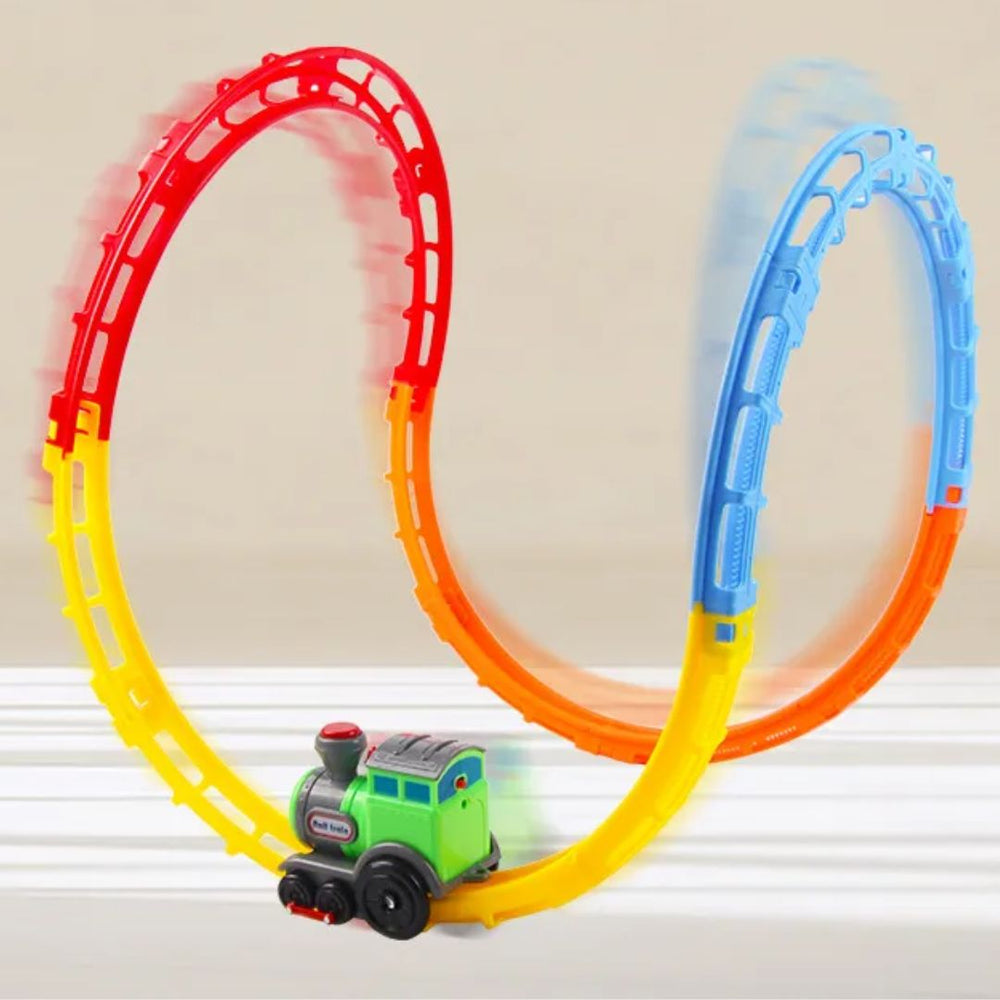 Educatieve Treinset voor Kinderen – Flexibele Rails, Licht en Geluid voor Spelenderwijs Leren
