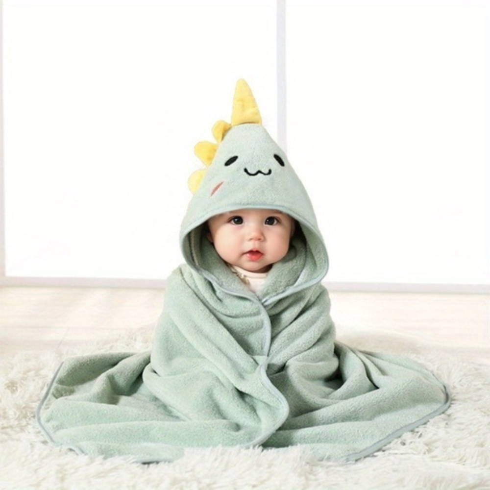Baby Badcape met Capuchon – Zachte Sneldrogende Badhanddoek Baby 0+