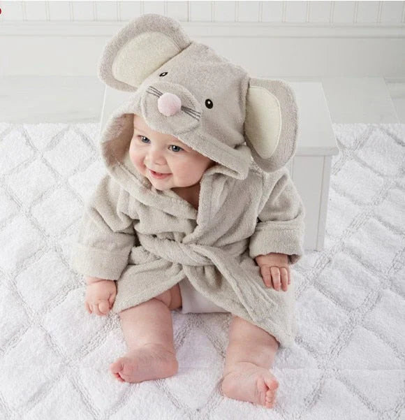 Baby Badjas met Capuchon – Zachte Badponcho met Dierendesign