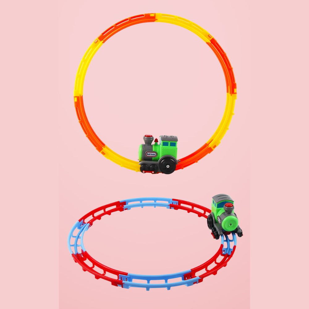 Educatieve Treinset voor Kinderen – Flexibele Rails, Licht en Geluid voor Spelenderwijs Leren
