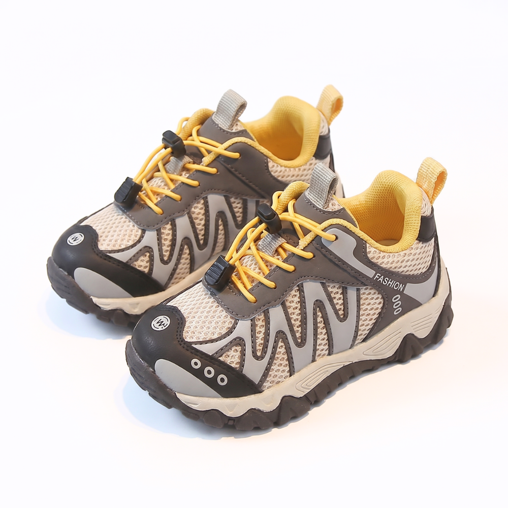 Kindersneakers van mesh met antislipzool – elastische sluiting, verstevigde neus | sportschoenen