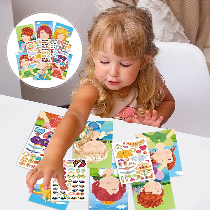 Prinsessen Dress-Up Stickers voor Kinderen – Creatieve Outfits & DIY Kledingstickers
