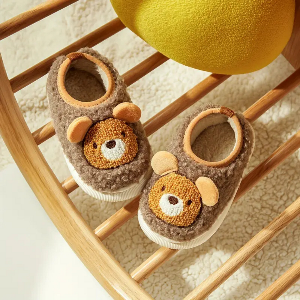 CozyBear Antislip Sloffen voor Kinderen – Warm & Veilig (3-4 Jaar)