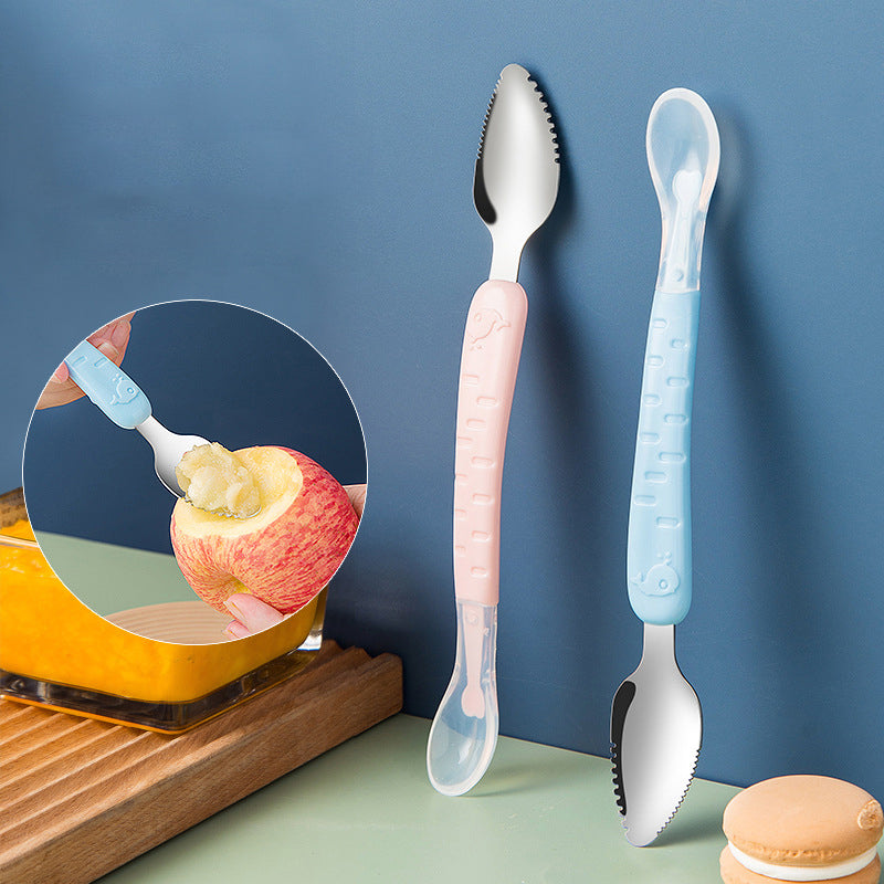 Siliconen Baby Lepel 2-in-1 – Veilig & BPA Vrij