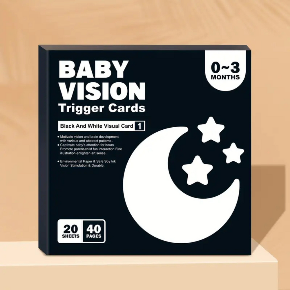 Baby Vision Trigger Cards – Stimuleer Zintuigen & Vormherkenning 0-3 Jaar