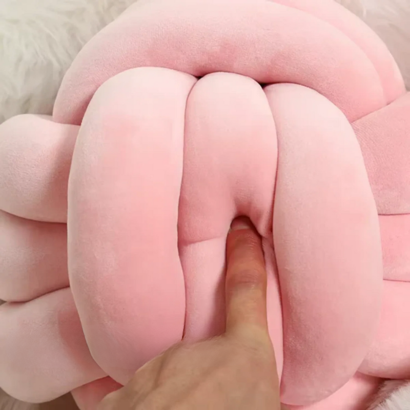 Gewogen knoopkussen met handopeningen – zachte pluche, twee gewichten, handwas | knuffelkussen