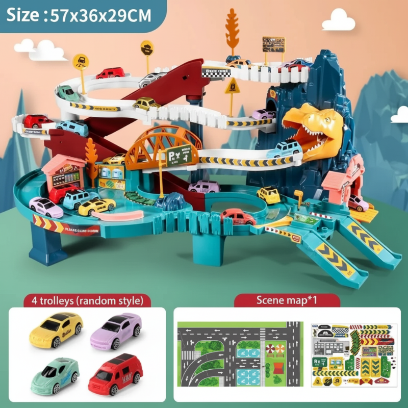 DinoTrack Adventure – Interactieve Dinosaurus Spoorbaan voor Kinderen 3+ | Creatief & Leerzaam Speelgoed