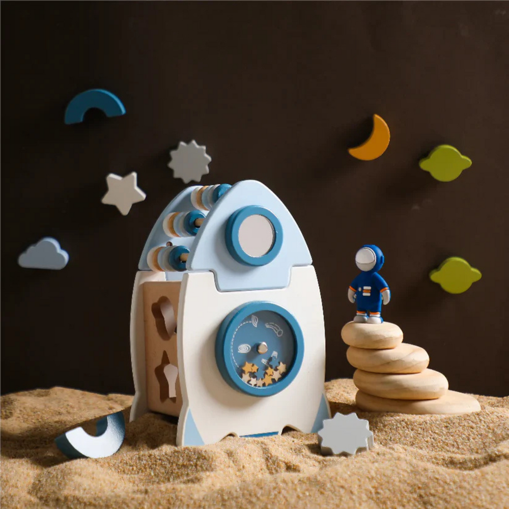 Educatief Houten Ruimte Blokkenspel | SpaceBuild Creatief & Montessori Speelgoed