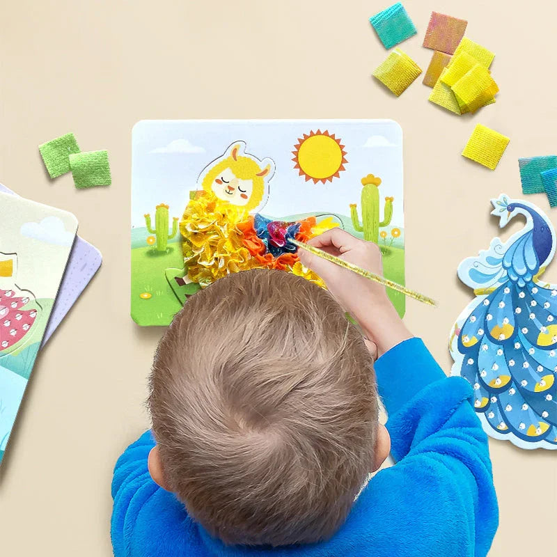 Creativio PixelCraft Prik- en Stickerset voor Kinderen – Creatieve Knutselset voor Motoriek en Fantasie