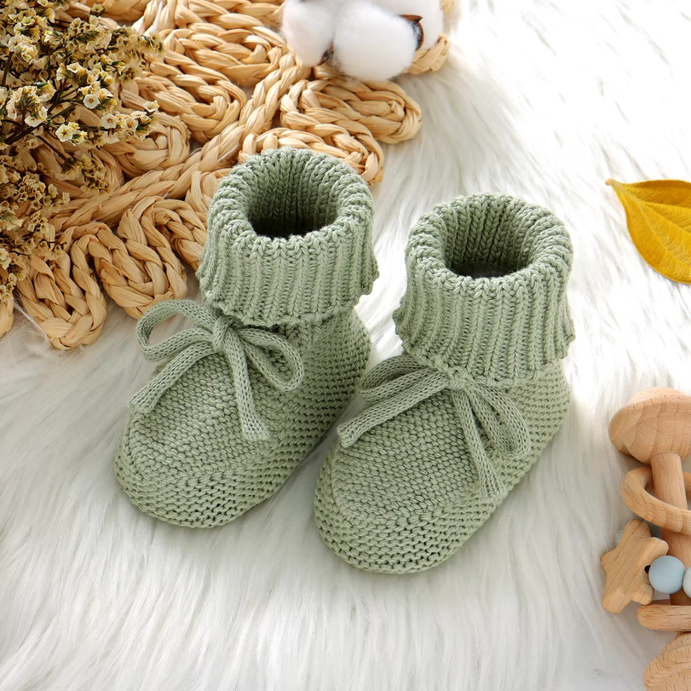 Gebreide Baby Sokschoentjes – Warme & Antislip Babyslofjes van Katoen | Comfortabele Unisex Babysokken voor Peuters