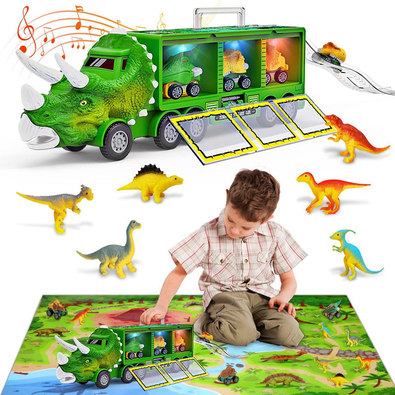 Dinosaurus Transport Truck voor Kinderen – Licht, Geluid en Opbergruimte in Eén Speelset