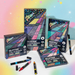 Dubbelzijdige glitterstiften set – fijne punt en brush tip, waterbasis inkt | lichtgevende markers