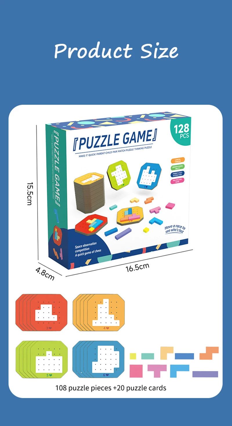 Logische Blokken Geometrische Puzzel – Educatief Speelgoed voor Kinderen