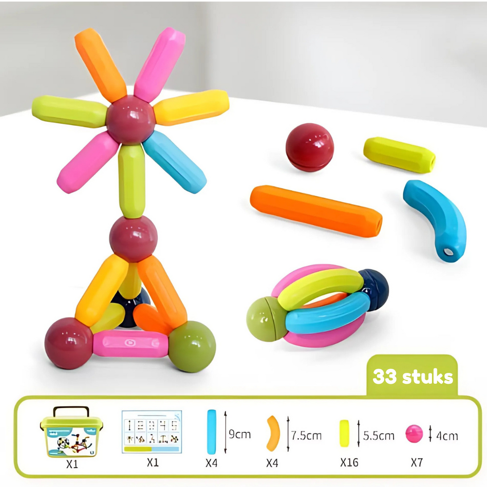 Magnetische Bouwset Kinderen | Veilig & Educatief Speelgoed 3-12 Jaar | Creatief STEM Spel
