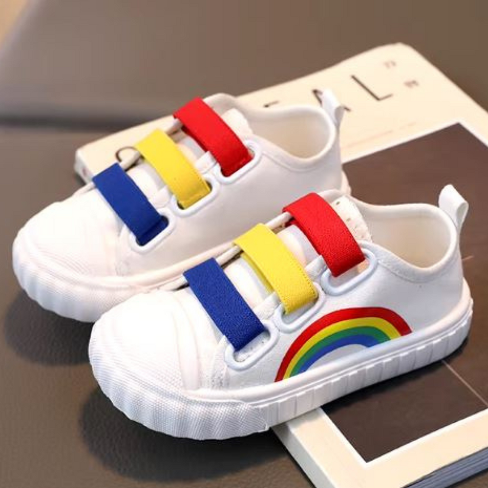Regenboog Kindersneakers – Ademend & Antislip | Unisex Speelschoenen