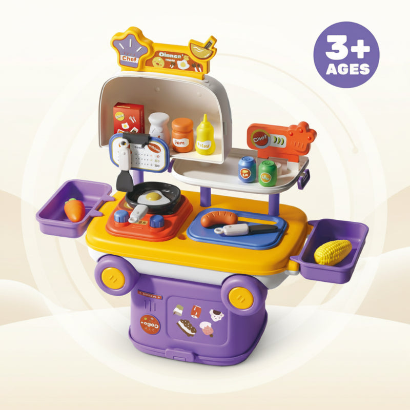 ChefMobile Speelkeuken Auto – 2-in-1 Rollenspel Speelset voor Kinderen 3+