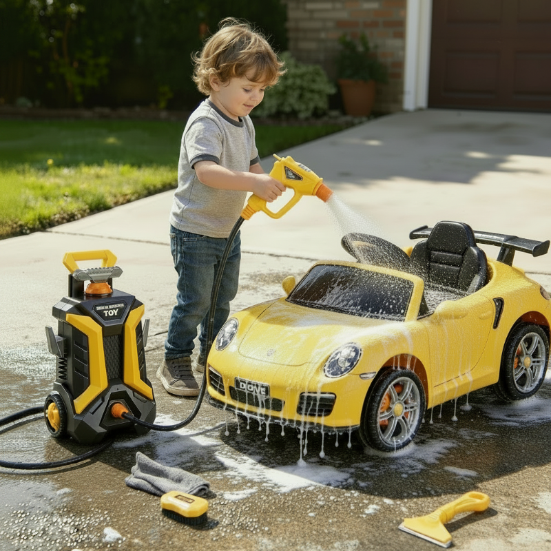 Autowas Speelset voor Kinderen – Werkende Watersproeier & Fantasierijk Rollenspel