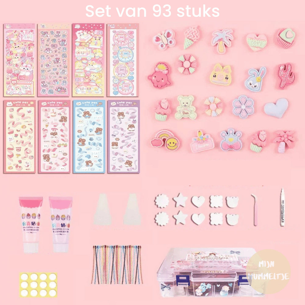 DIY Sticker Set Kinderen – Knutsel Kit met 93 Stuks & Accessoires (3+ Jaar)