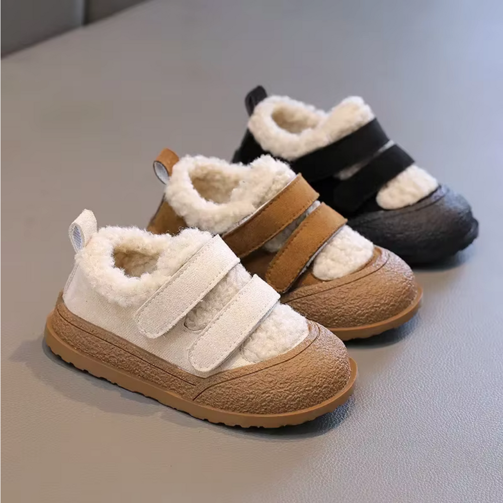 Kinder Sneakers Warm Gevoerd – Comfortabele Klittenbandschoenen voor Peuters & Kinderen – Unisex Winter Schoenen
