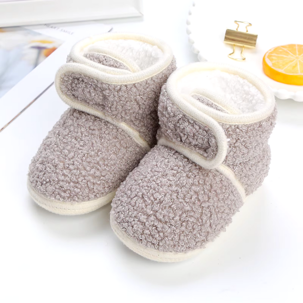 Comfy Booties Baby & Peuter Slofjes – Warme Teddy Fleece Laarsjes met Klittenband voor Jongens en Meisjes