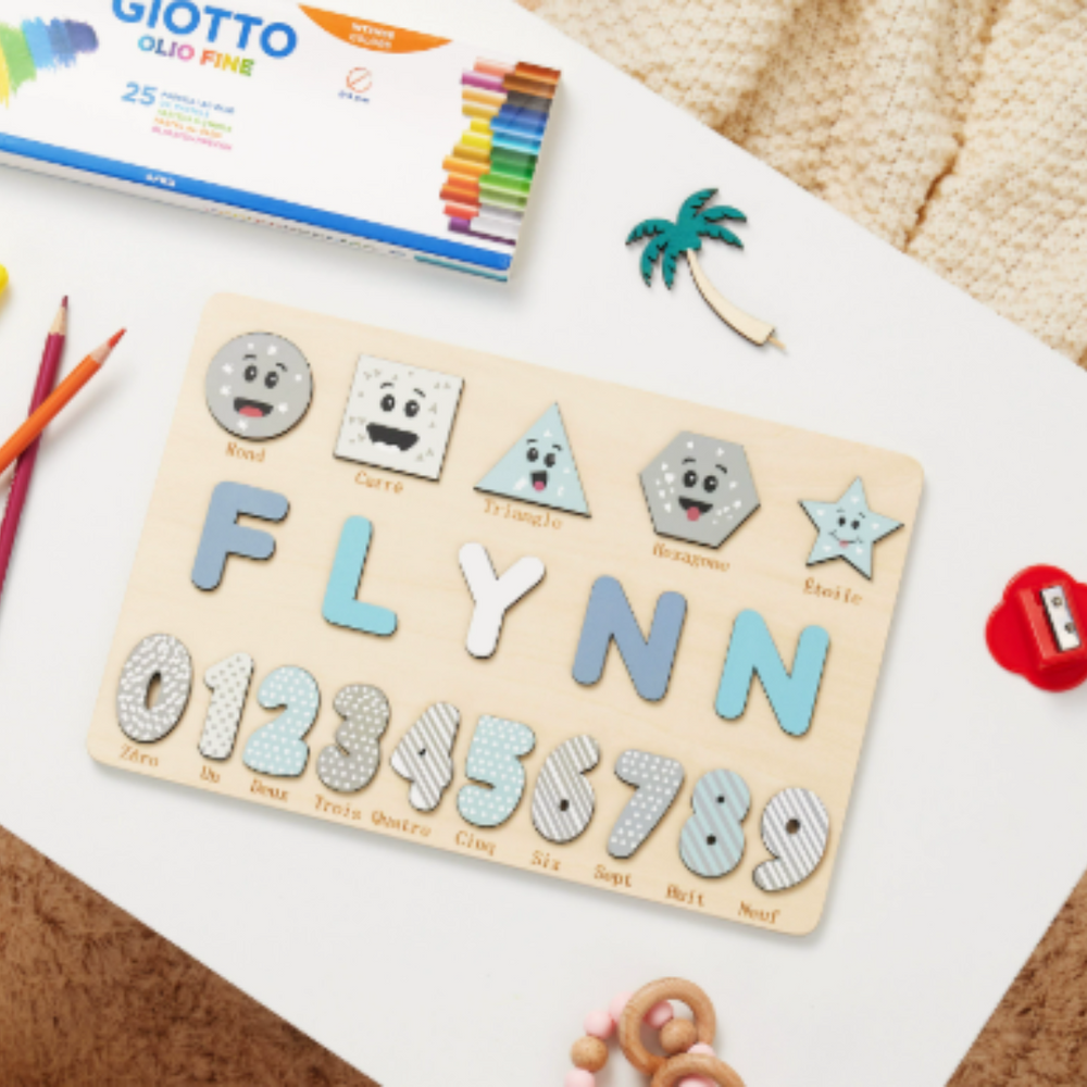 Gepersonaliseerde Houten Naam Puzzel – Educatief Cadeau Kind