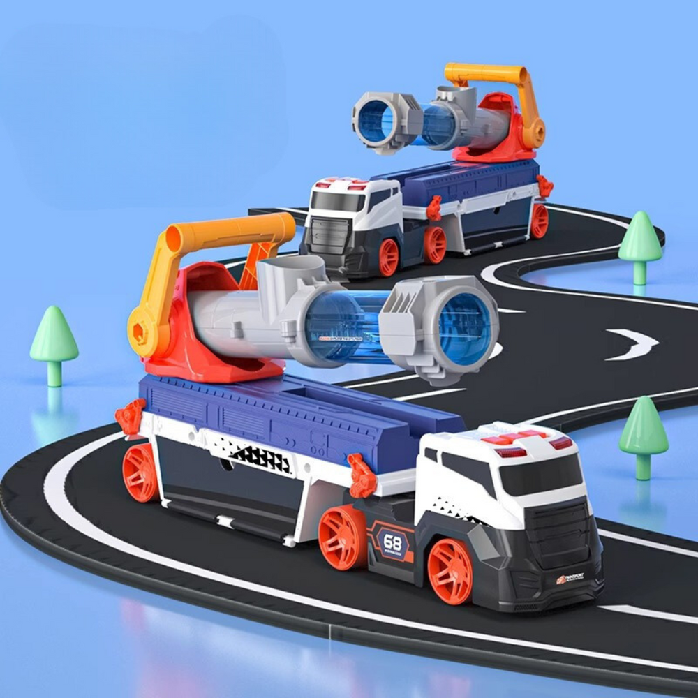 Speelgoed Launch Truck met Raceauto – Schieten, Racen & Spelen voor Kinderen