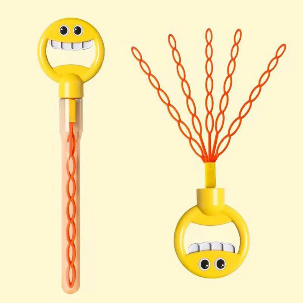 Bellenblaasstok met 32 Gaten – Smiley Bellenblazer voor Extra Veel Bubbels (2-pack)