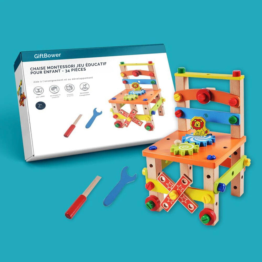 Montessori Houten Werkbank Kind – Educatief Bouwspeelgoed 3+