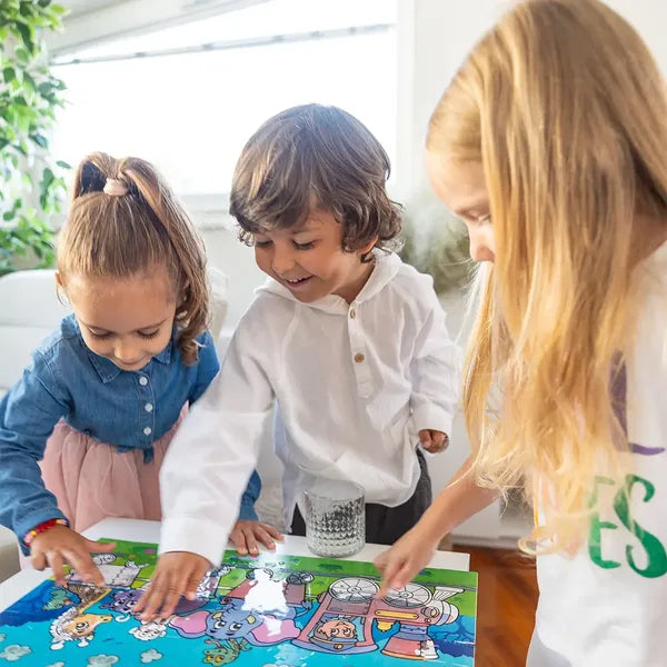 Montessori Waterpuzzel voor Kinderen – Herbruikbaar, Rommelvrij en Perfect voor Sensorisch Spel