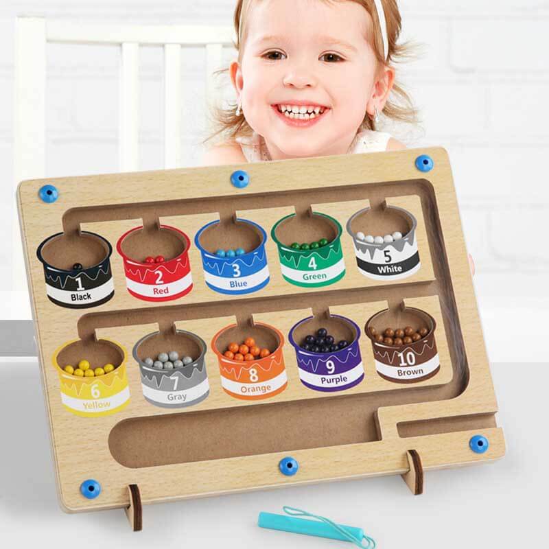 CountiMaze Magnetisch Educatief Speelgoed Puzzel – Tellen, Kleurherkenning & Fijne Motoriek voor Kinderen 1-6 Jaar