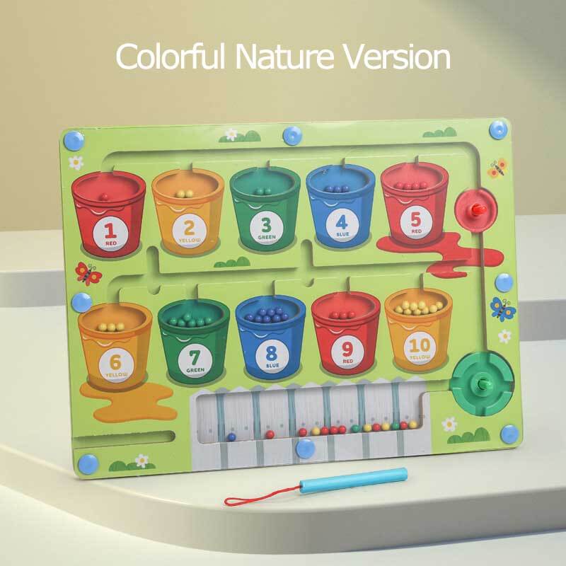 CountiMaze Magnetisch Educatief Speelgoed Puzzel – Tellen, Kleurherkenning & Fijne Motoriek voor Kinderen 1-6 Jaar