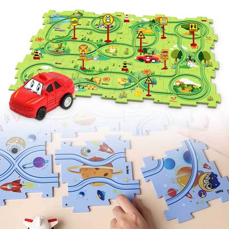 Educatieve Bouwset puzzelbaan voor Kinderen – TrackMaster Adventure Set van BrainPlay
