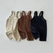 Tuinbroek met Ribbels - Unisex, Zwart/Bruin/Beige, Katoen, Maat 0-3 Jaar-More For Mini