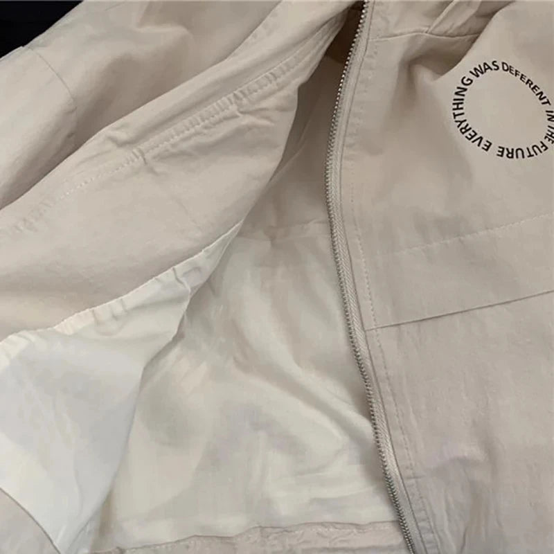 Hooded Windbreaker – Conakry Unisex, Beige/Black, Polyester, Size 2-6 Years-More For Mini