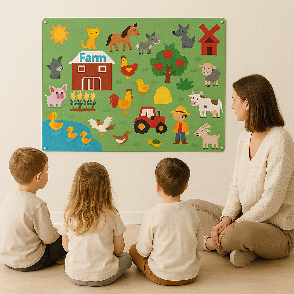 PlayCraft FeltBoard – Educatief Viltbord voor Kinderen, Stimuleer Creativiteit & Motoriek