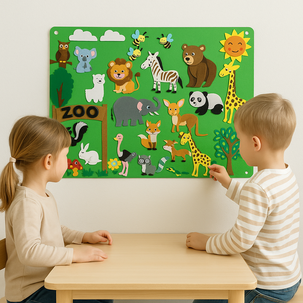 PlayCraft FeltBoard – Educatief Viltbord voor Kinderen, Stimuleer Creativiteit & Motoriek