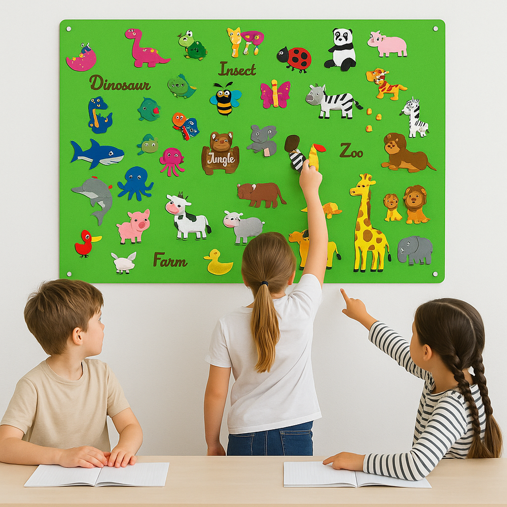 PlayCraft FeltBoard – Educatief Viltbord voor Kinderen, Stimuleer Creativiteit & Motoriek
